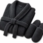 Premium Unisex Bathrobe Set with Matching Slippers