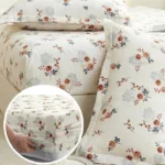 White King Size Floral Bedsheet with 2 Pillow Covers